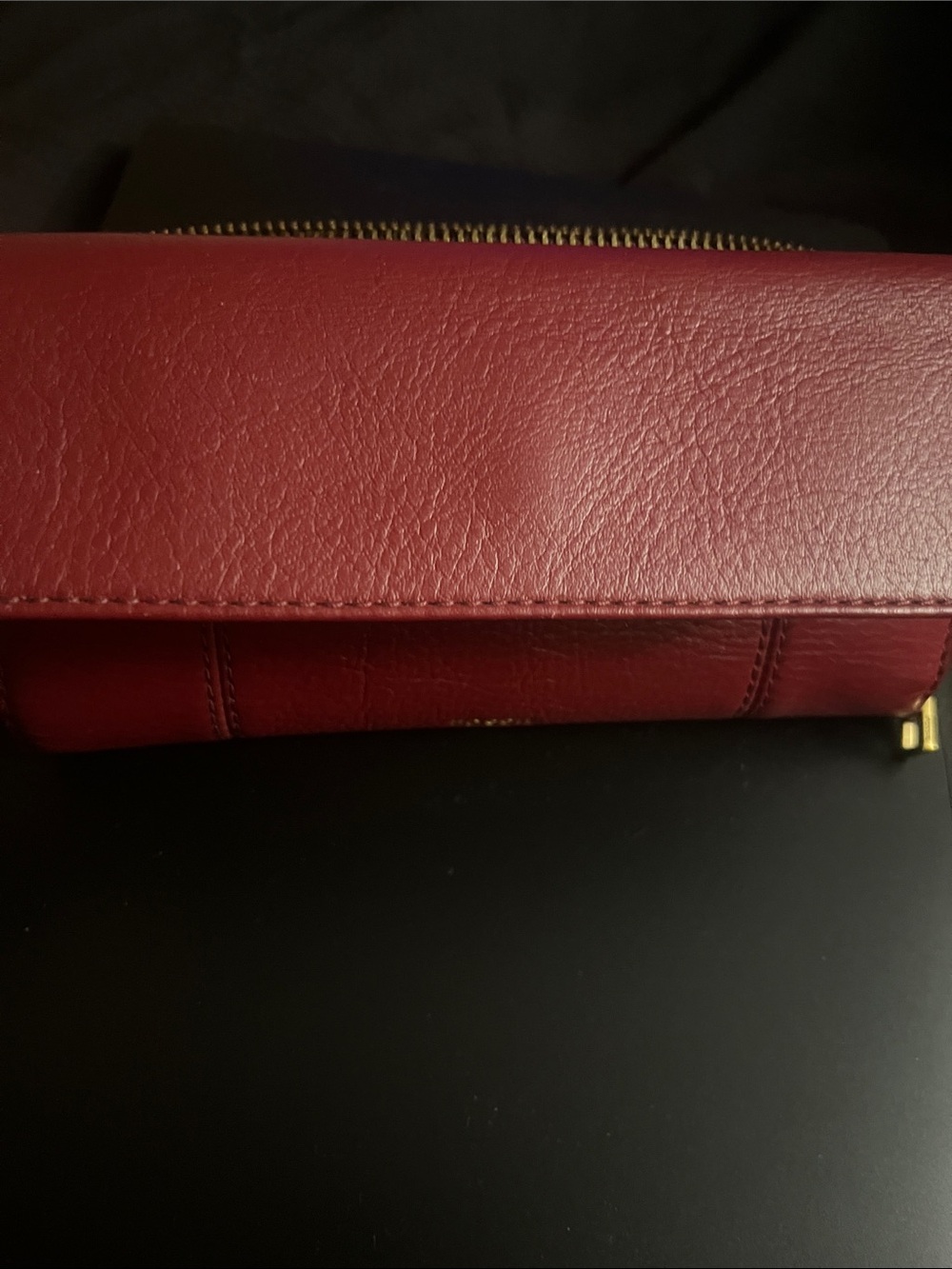 Fossil Women's Leather Wallet - Deep Red/ burgundy - Picture 8 of 9